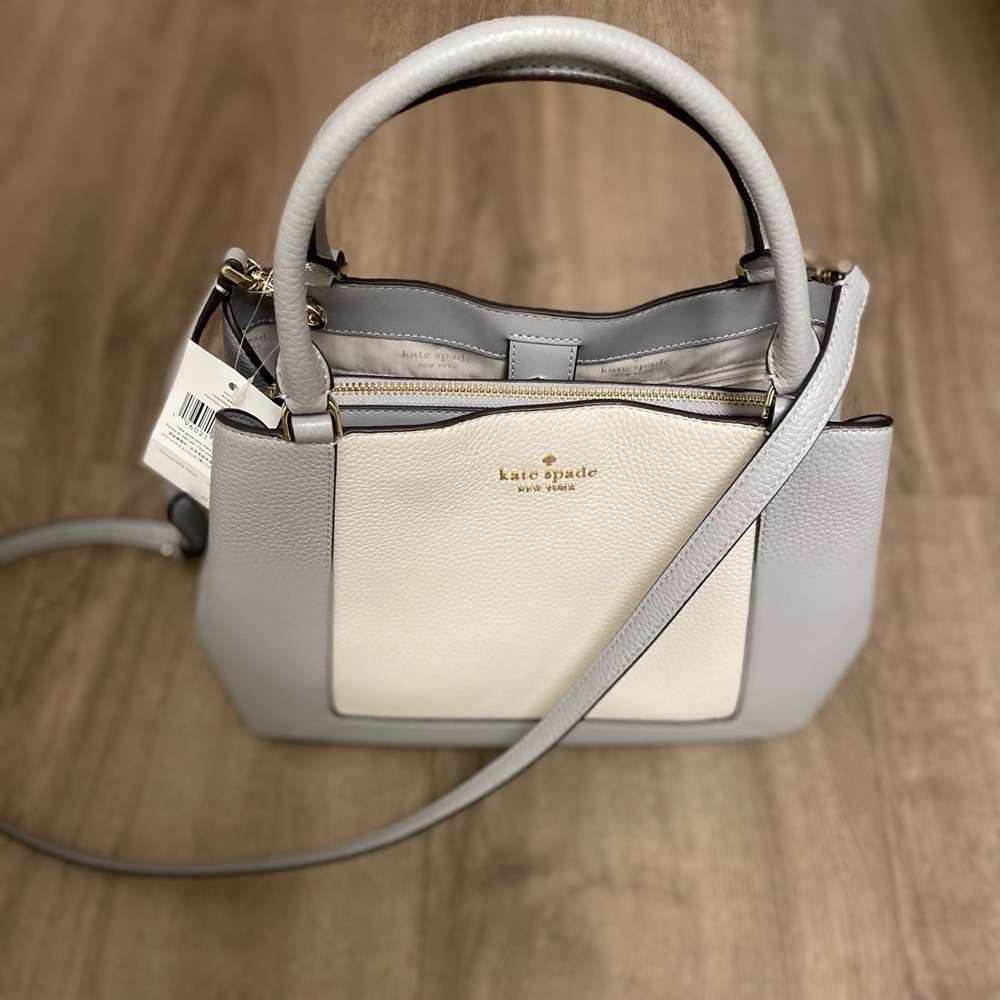 SOLD..Kate Spade Gray and Cream Women's Bag